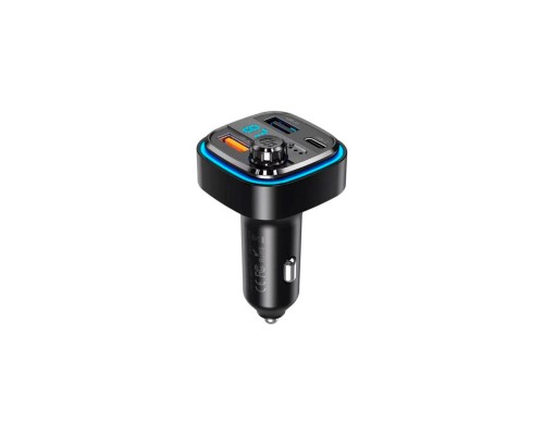 FM модулятор XO BCC08 автомобільний зарядний пристрій MP3/PD/2USB/3,1A Чорни (XO-BCC08)